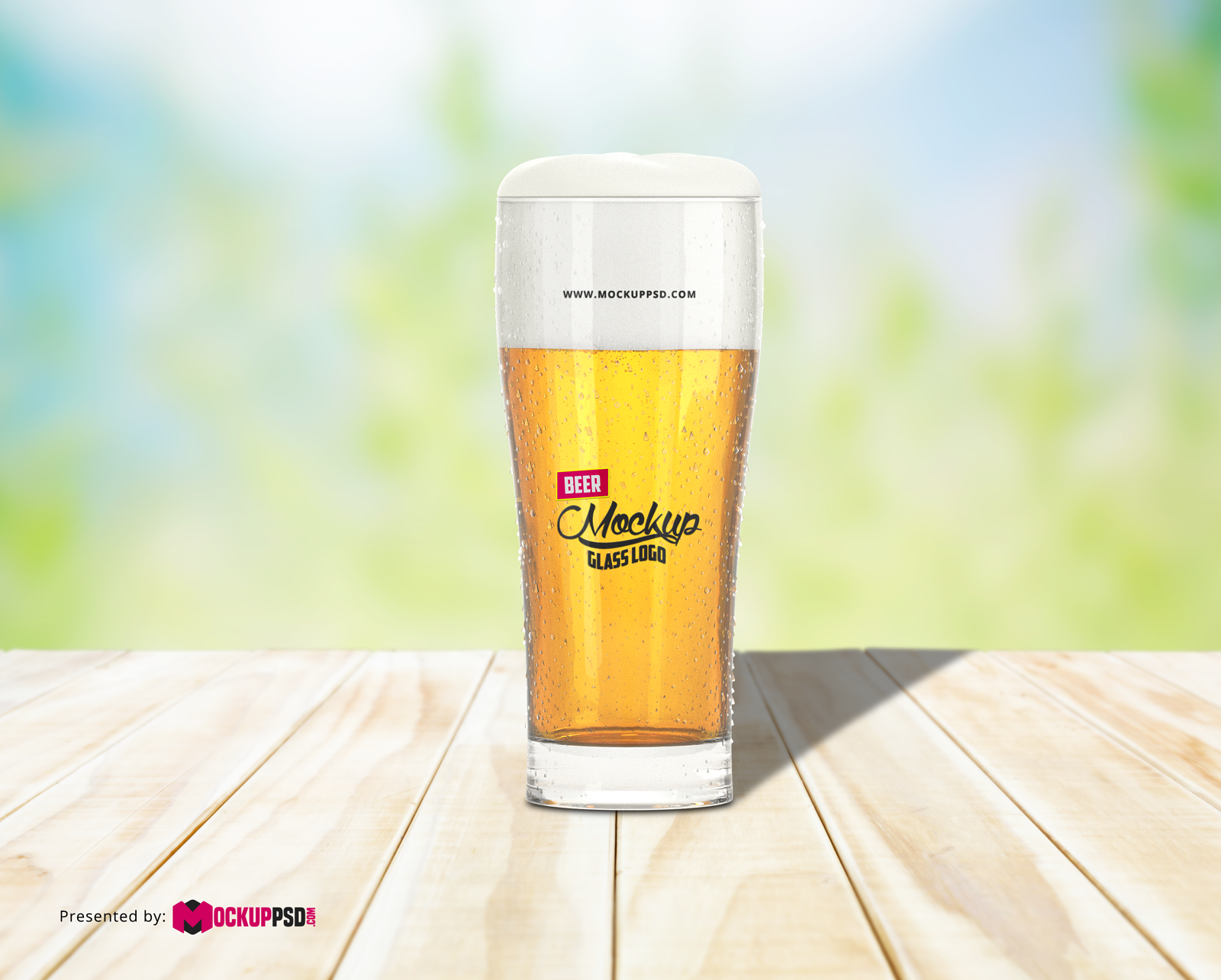 Download Beer Glass Logo Mockup Psd Mockuppsd Com